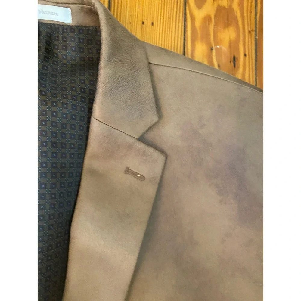 Michael Kors‎ 48L Brown Blazer Mens Faux Suede Sports Coat Jacket